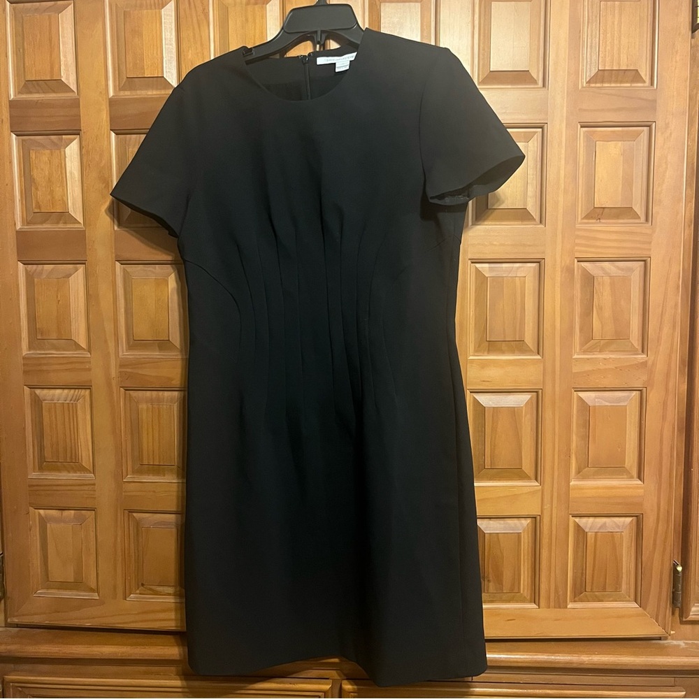 Diane Von Furstenberg Black Sheath Mini Dress Size 14  Excellent Condition